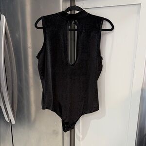 Elegant Velour Keyhole Bodysuit